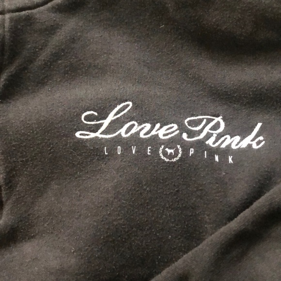 Victoria’s Secret PINK 3/4 Zip- Black Small - Picture 2 of 4